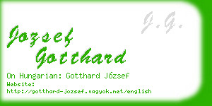 jozsef gotthard business card